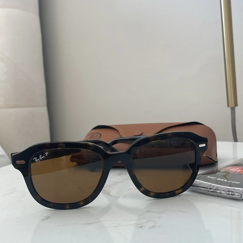 NWT Ray Ban NEW WAYFARER CLASSIC Sunglasses Polarized Polished Tortoise Brown